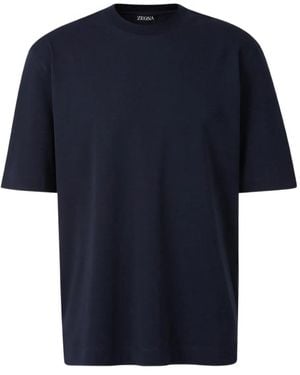 ZEGNA Cotton T-Shirt - Blue