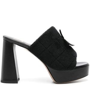 Patou X Bettina Vermillon 110Mm Anita Sandals - Black