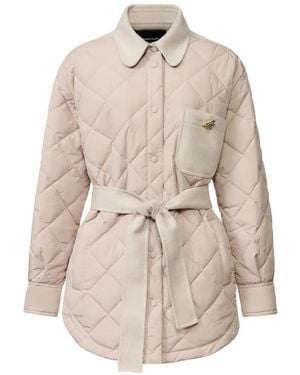 Fabiana Filippi Quilted Belted Coat - Natural