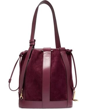 Lancel Bolso Bombonera Elles Mediano De Ante - Morado