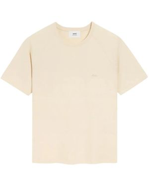 Ami Paris T-Shirts And Polos - Natural