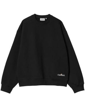 Carhartt Logo-Embroidered Sweatshirt - Black