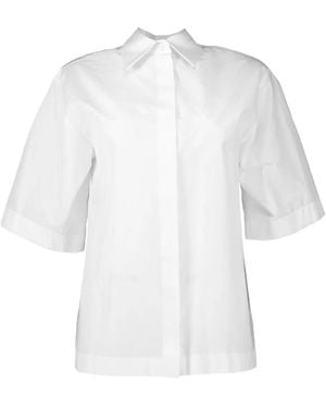 Michael Kors Short-Sleeve Button-Up Shirt - White