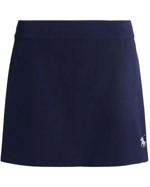 Polo Ralph Lauren Logo-Embroidered Mini Skirt - Blue