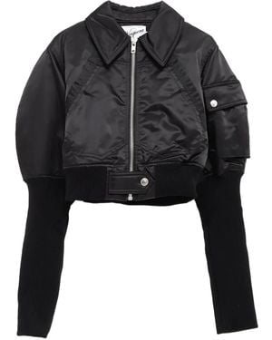 VAQUERA Satin Bomber Jacket - Black