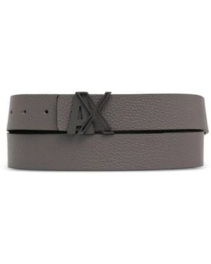 ARMANI EXCHANGE Logo-Buckle Belt - Grey