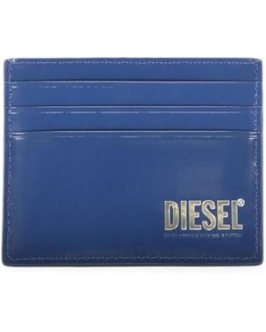 DIESEL Logo-Print Wallet - Blue