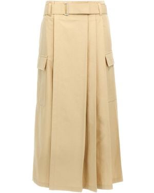 KENZO Cotton Cargo Skirt - Natural