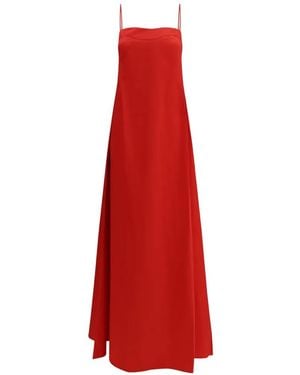 DI STAVNITSER Robe Longue Dora À Encolure Carrée - Red