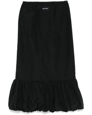 Marine Serre Bubble Midi Skirt - Black