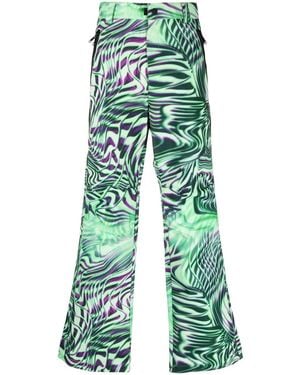 DIESEL Optical-Print Canvas Trousers - Green