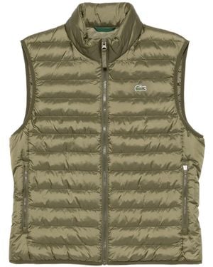 Lacoste Zip Quilted Gilet - Green