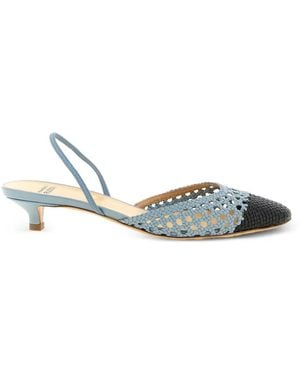 Francesco Russo Slingback-Pumps Mit Absatz - Mettallic