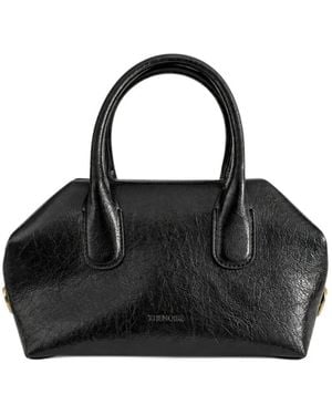 THEMOIRÈ Small Crinkled-Effect Shoulder Bag - Black