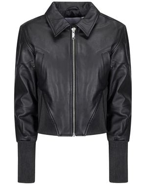 DEADWOOD Angel Lederjacke - Schwarz