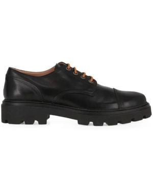 Tod's Lug-Sole Cap-Toe Derby Shoes - Black