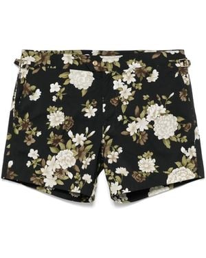 Tom Ford Hendrix Badeshorts Mit Blumen - Schwarz