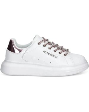 Just Cavalli Sneakers Mit Strassverzierung - Weiß