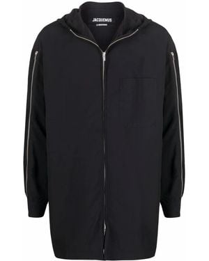 Jacquemus Cappotto Con Zip - Nero