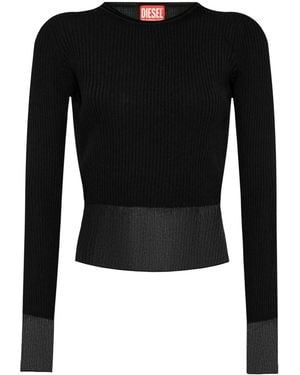 DIESEL M-Sleshs Knitted Top - Black