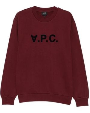 A.P.C. Logo-Print Sweatshirt - Red