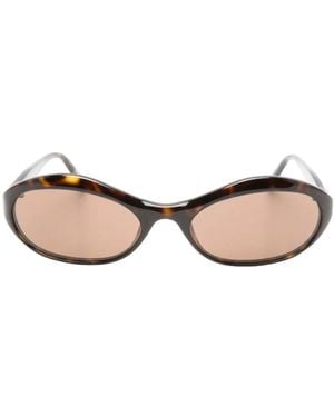Magda Butrym Tortoiseshell-Effect Round-Frame Sunglasses - Natural