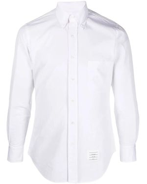 Thom Browne Classic L/S Bd Pc Shirt W/ Cf Gg Placket - White