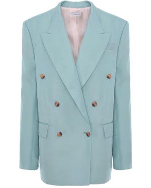 CuAnna Betty Double-Breasted Blazer - Blue