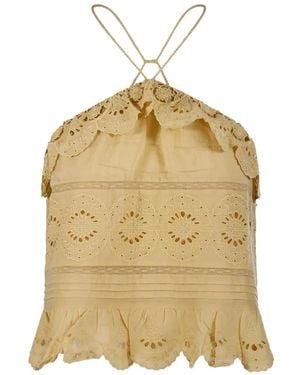 Isabel Marant Ruffled Top - Metallic