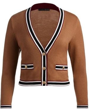 Alice + Olivia Cardigan Kingsley - Marron
