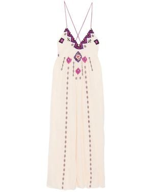 Ba&sh Embroidered-Details Maxi Dress - Pink