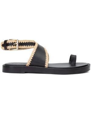 3.1 Phillip Lim Naya Sandalen Aus Bast - Schwarz