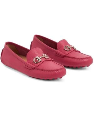 Ferragamo Mocassini Odilia 1 Con Placca Gancini - Rosa