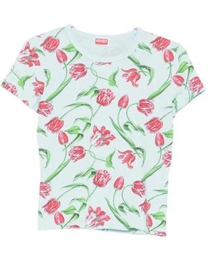 KENZO Floral-Print T-Shirt - White