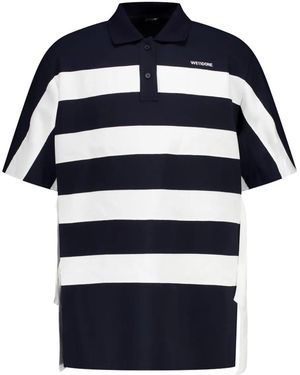 we11done Striped Polo Shirt - Blue