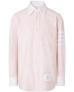 Thom Browne Camisa Oxford Con Motivo 4-Bar - Rosa