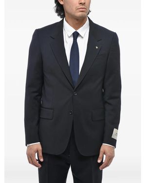 Corneliani Single-Breasted Jacquard Suit - Blue