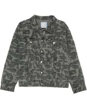 Kidsuper Buttoned Camouflage Jacket - Gray