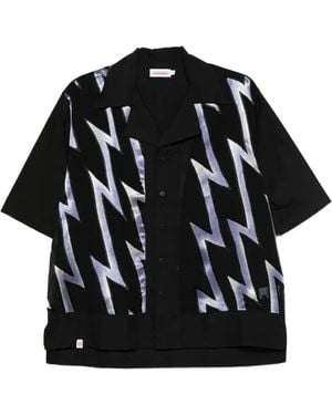 Charles Jeffrey Camicia Con Stampa Fulmini - Nero