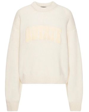 ROTATE BIRGER CHRISTENSEN Pullover Mit Rundem Ausschnitt - Weiß