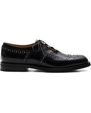 Church's Chaussures Ghillie À Lacets Et Détails De Clous - Black