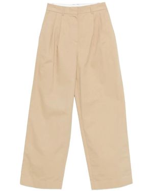 DUNST Pleated-Front Pants - Natural