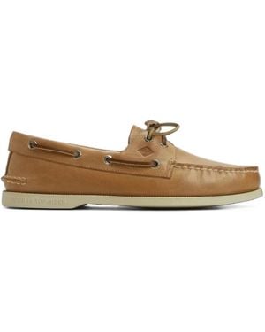 Fortela X Sperry 2-Eye Leather Boat Shoes - Marrone