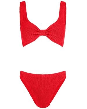 Hunza G Bonnie Crinkle Bikini - Women's - Lycra/nylon - Red
