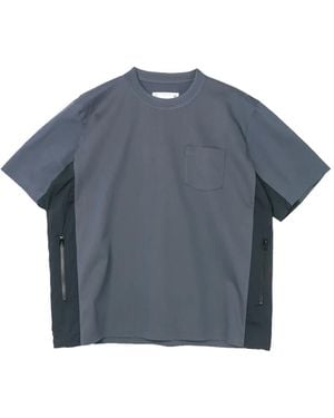 Sacai ポケットパネル Tシャツ - ブルー