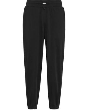 Billionaire Lion-Emblem Track Pants - Black