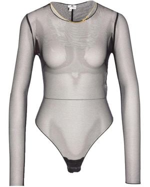 Elisabetta Franchi メッシュ ボディスーツ - グレー