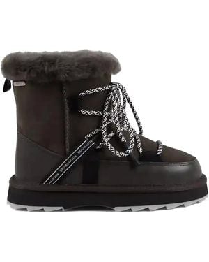 EMU Blurred Lace-Up Boots - Black