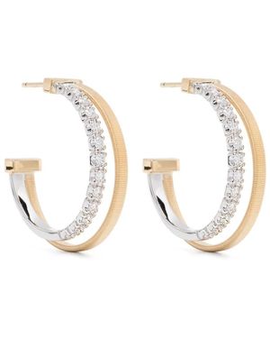 Marco Bicego Pendientes con doble aro en oro amarillo de 18 ct con diamantes - Neutro
