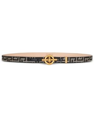 Balmain Monogram-Jacquard Belt - White
